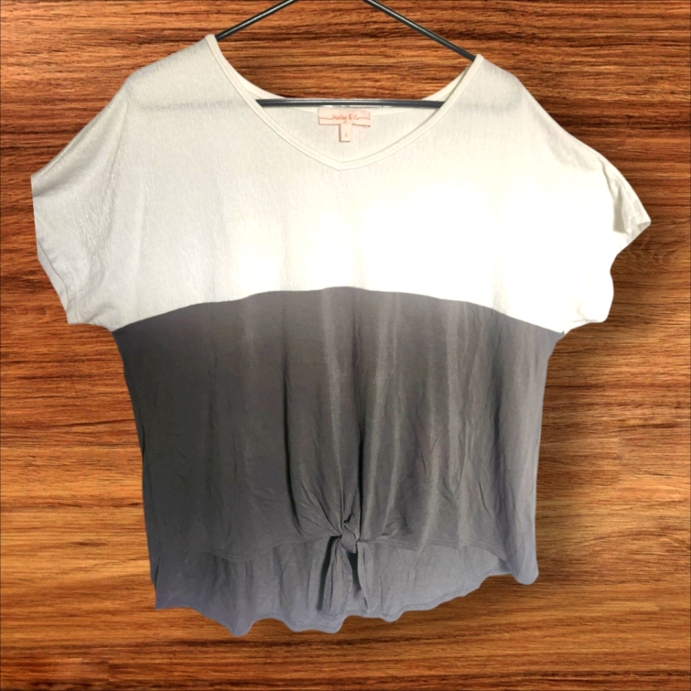 Hailey And Co. Gray Ombre Boutique Women's Top- Size Large